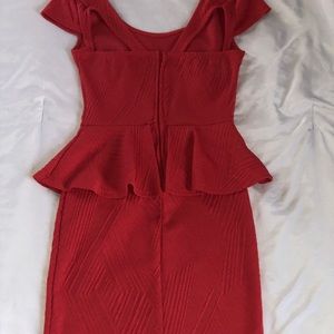 Red mini dress